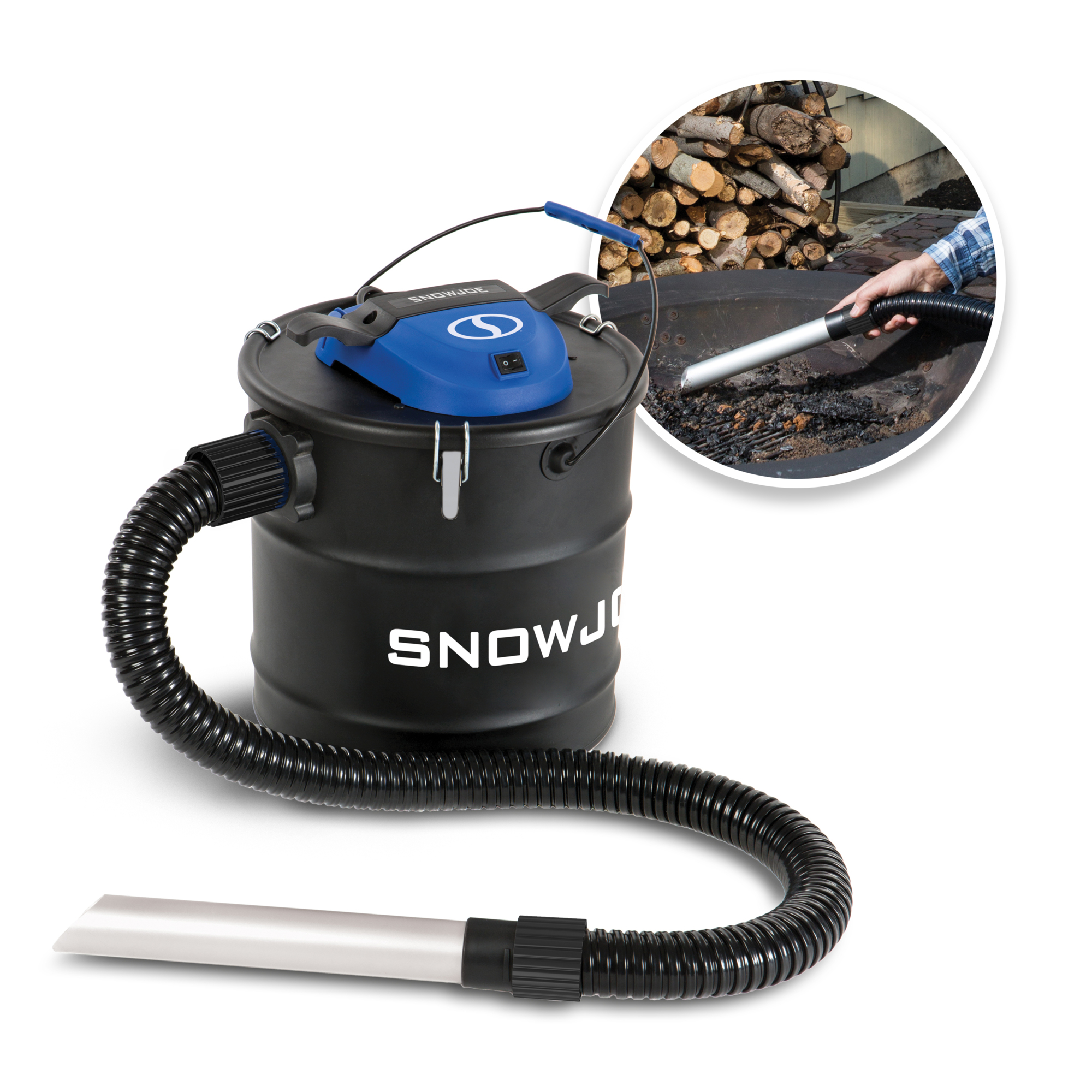 Snow Joe Ash Vacuum — 4.8 Gallon, Dual Filtration, 500W, 42.4 CFM, Model# ASHJ201